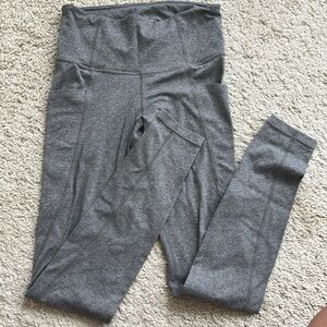 Heather grey athleta leggings with pockets XS